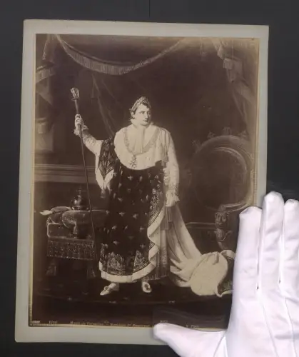 Fotografie Fotograf unbekannt, Portrait Napoleon 1er Empereur, par Lefevre, Grossformat 23 x 30cm