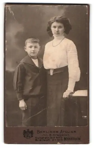 Fotografie Berliner Atelier, Mannheim, Kunststrasse N 3 No 12, Elegante Damen- und Herrenporträt