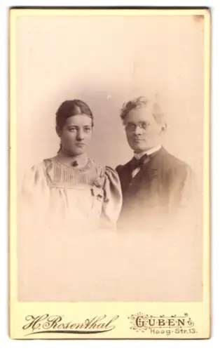 Fotografie H. Rosenthal, Guben, Haag-Str. 13, Porträt eines Paares