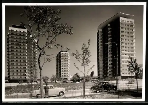 Foto-AK Ulm, Preussen-Silos im Stifterweg