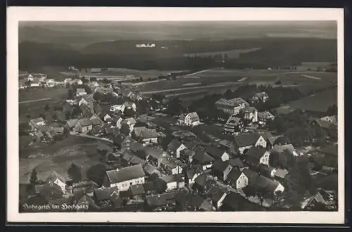 AK Hohegeiss im Hochharz, Ortsansicht vom Flugzeug aus