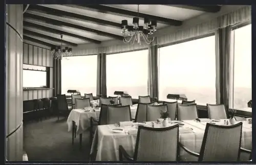 AK Frankfurt-Sachsenhausen, Gaststätte Henninger Turm, Frankfurter Stube, Innenansicht