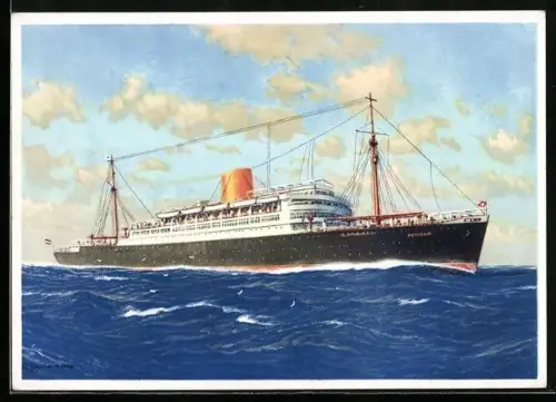 AK Doppelschrauben-Turbinen-Schnelldampfer Potsdam auf hoher See, Passagierschiff