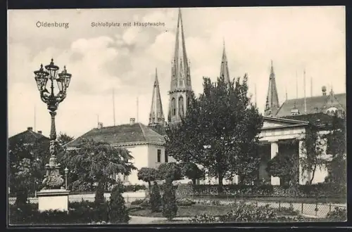 AK Oldenburg, Schlossplatz mit Hauptwache