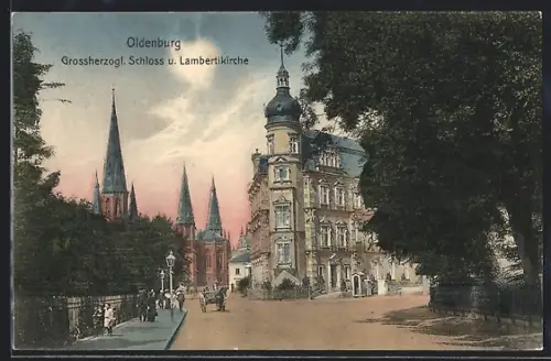 AK Oldenburg, Grossherzogl. Schloss, Lambertikirche