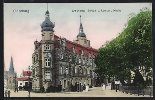 AK Oldenburg, Grossherzogl. Schloss, Lamberti-Kirche