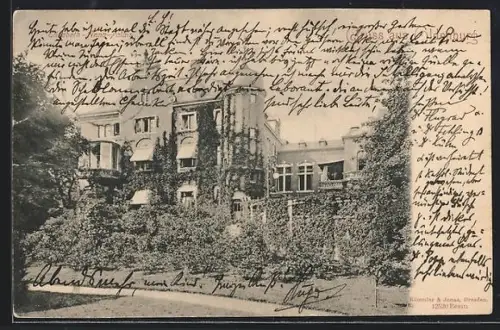 AK Oldenburg, Bewachsenes Wohnhaus mit Garten