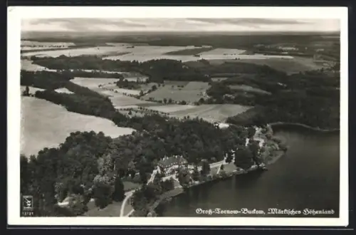 AK Buckow /Märkische Schweiz, Gross-Tornow, Märkisches Höhenland, Fliegeraufnahme