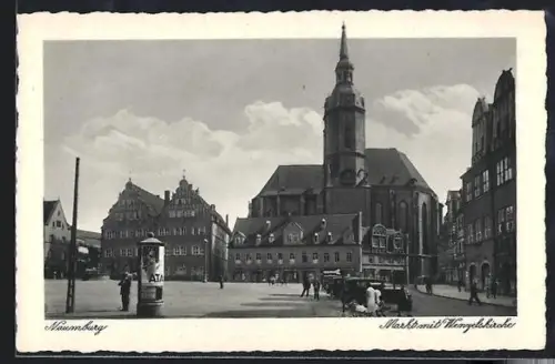 AK Naumburg, Marktplatz mit Wenzelskirche