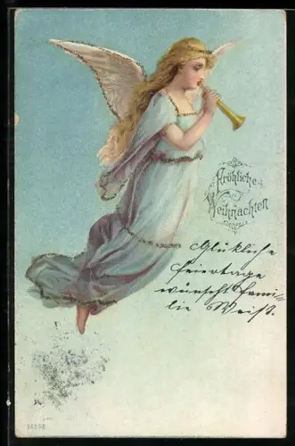 AK Engel bläst in eine Fanfare