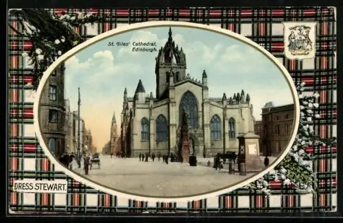 AK Edinburgh, St. Giles` Cathedral, Tartan Dress Stewart