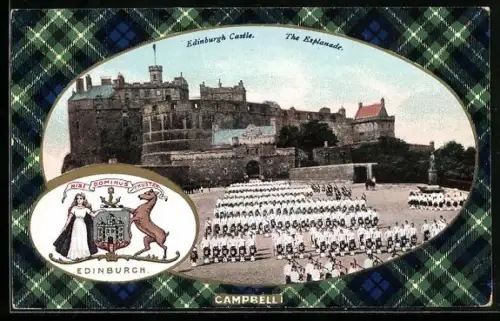 AK Edinburgh, Castle, The Esplanade, Tartan Campbell