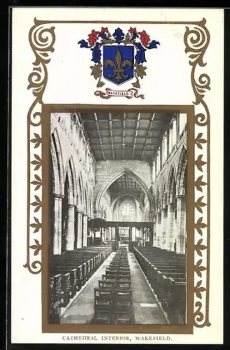AK Wakefield, Cathedral Interior with Coat of Arms