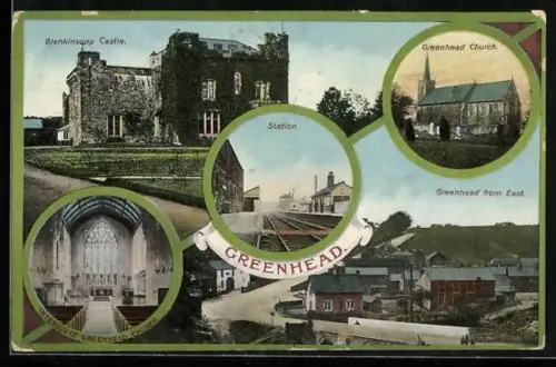 AK Greenhead, Blenkinsopp Castle, Church and Church Interior
