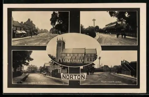 AK Norton, Welham Road, Commercial St., Railway Crossing