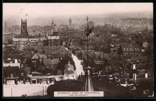AK Sheffield, Birdseye view from the university