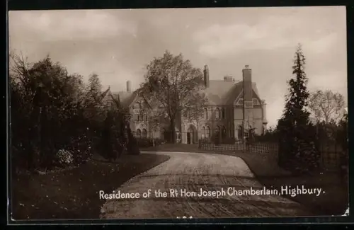 AK Highbury, Residence of the Rt. Hon. Joseph Chamberlain
