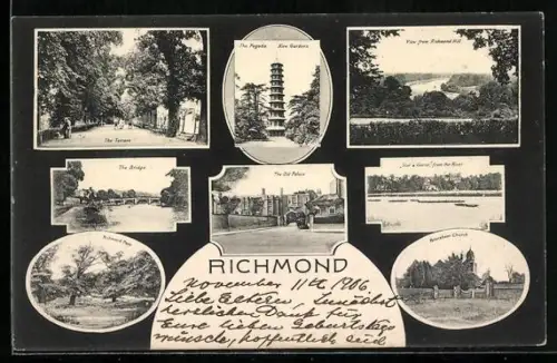 AK Richmond, The Pagoda, Kew Gardens, Richmond Park, The Old Palace