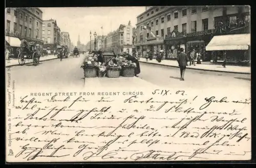 AK London, Regent Street from Regent Circus