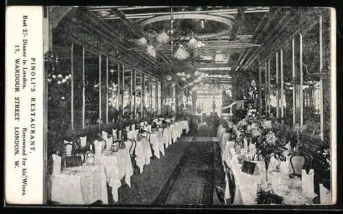 AK London, Pinoli`s Restaurant in 17 Wardour Street