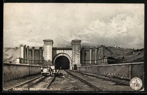 Künstler-AK London, Primrose Hill Tunnel