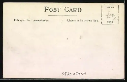 AK Streatham, High Road, Strassenbahn