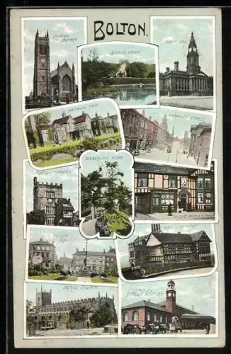 AK Bolton, Town Hall, Smithills Hall, Trinity Street Station