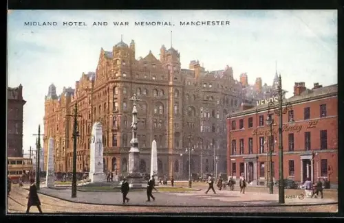 AK Manchester, Midland Hotel and War Memorial