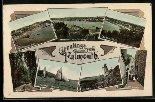 AK Falmouth, Harbour, St. Anthony`s Lighthouse, Jacob`s Ladder