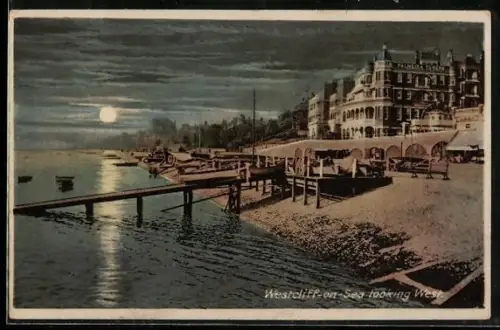 AK Westcliff-on-Sea, Westcliff-on-Sea, looking West, Moon