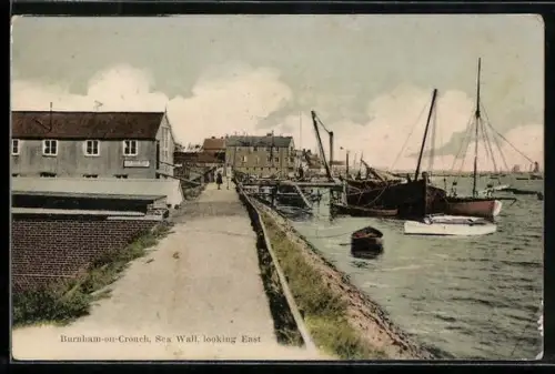 AK Burnham-on-Crouch, Sea Wall, looking East