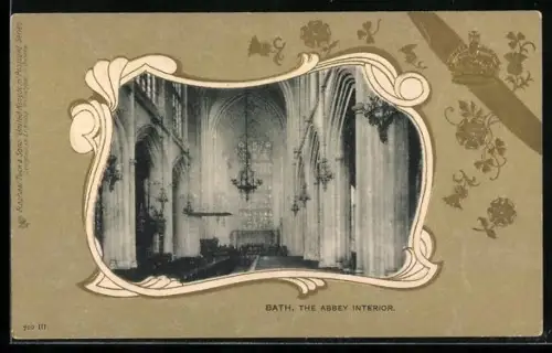Präge-AK Bath, The Abbey Interior