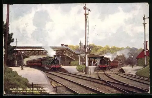 AK Sandling, Junction Station of the South Eastern and Chatham Railway
