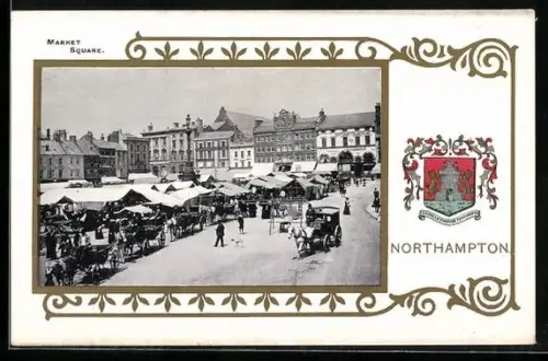 AK Northhampton, Market Square and Coat of Arms