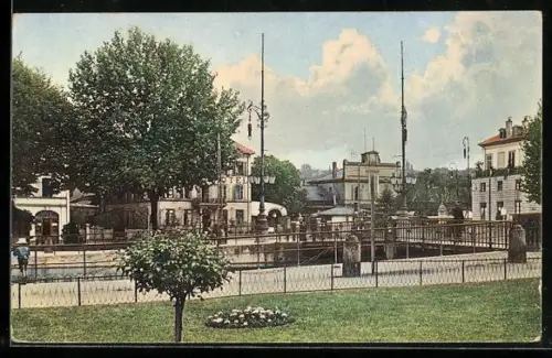AK Mülhausen i. Els., Bahnhof mit Nordhotel und Hauptzollamt