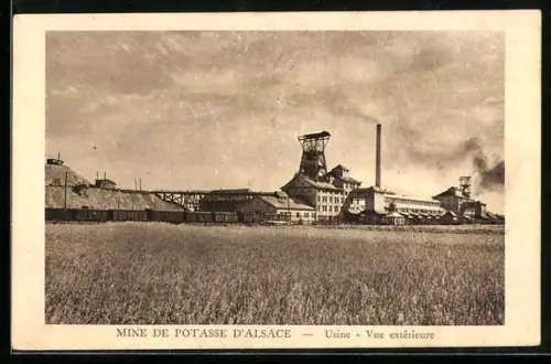 AK Alsace, Mine de Potasse, Usine, Vue exterieure, Blick auf das Kaliumwerk