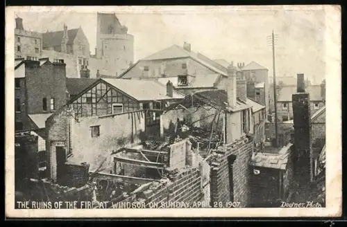 AK Windsor, The ruins of the fire 1907