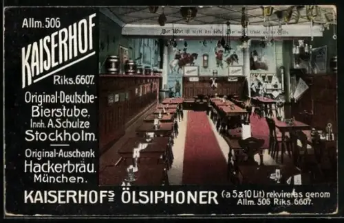 AK Stockholm, Gasthaus Kaiserhof, Inh. A. Schulze