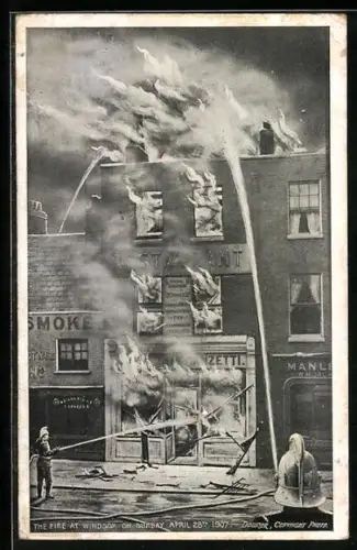 AK Windsor, The Fire at Windsor on Sunday April 28th 1907