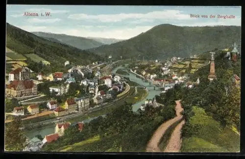 AK Altena i. W., Blick von der Berghalle