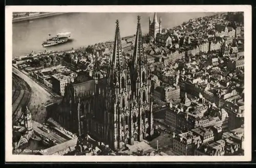 AK Köln, Dom, Rhein, Altstadt