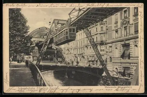 AK Elberfeld, Schwebebahn, Haltestelle Döppersberg