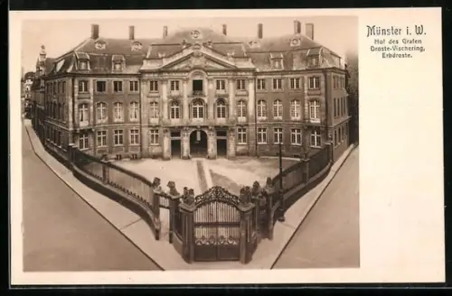 AK Münster i. W., Hof des Grafen Droste-Vischering, Erbdroste