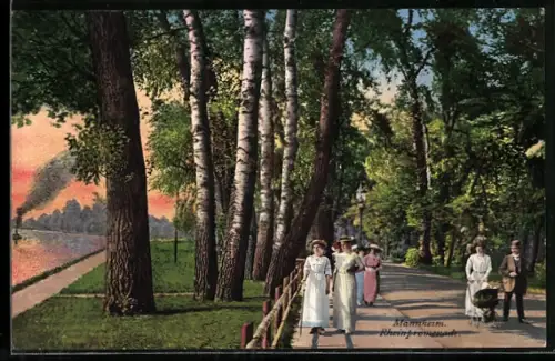 AK Mannheim, Rheinpromenade