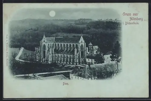Mondschein-AK Altenberg, i. Dhünnthale, Dom
