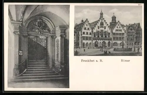 AK Alt-Frankfurt, Römer, Portalansicht