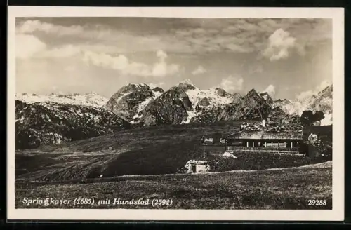 AK Berchtesgaden, Springkaseralm mit Hundstod