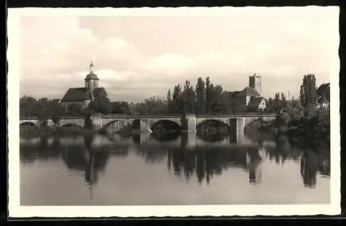 AK Lauffen a. N., Neckarbrücke, Kirche, Burg