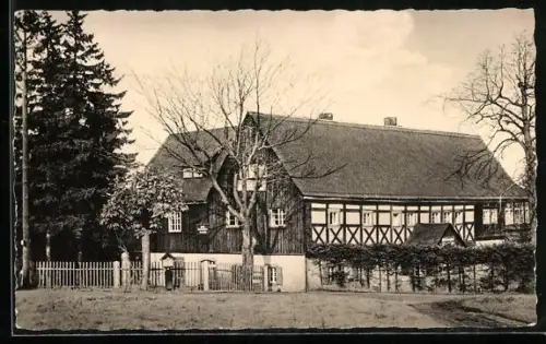 AK Bärenburg /Osterzgeb., FDGB-Erholungsheim Urselhütte, Fachwerkhaus