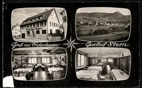 AK Frickenhausen bei Nürtingen, Gasthof Stern, Innenansichten, Bes. R. Handte